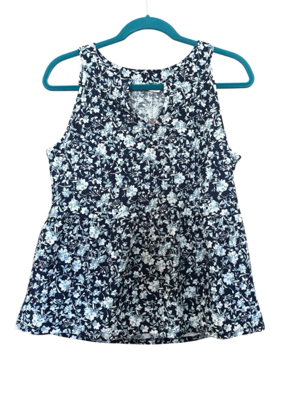 Medium Bellini Navy Floral Sleeveless Top